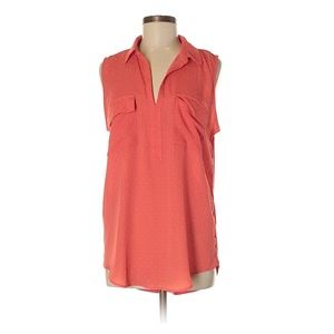 Pink polka dot blouse